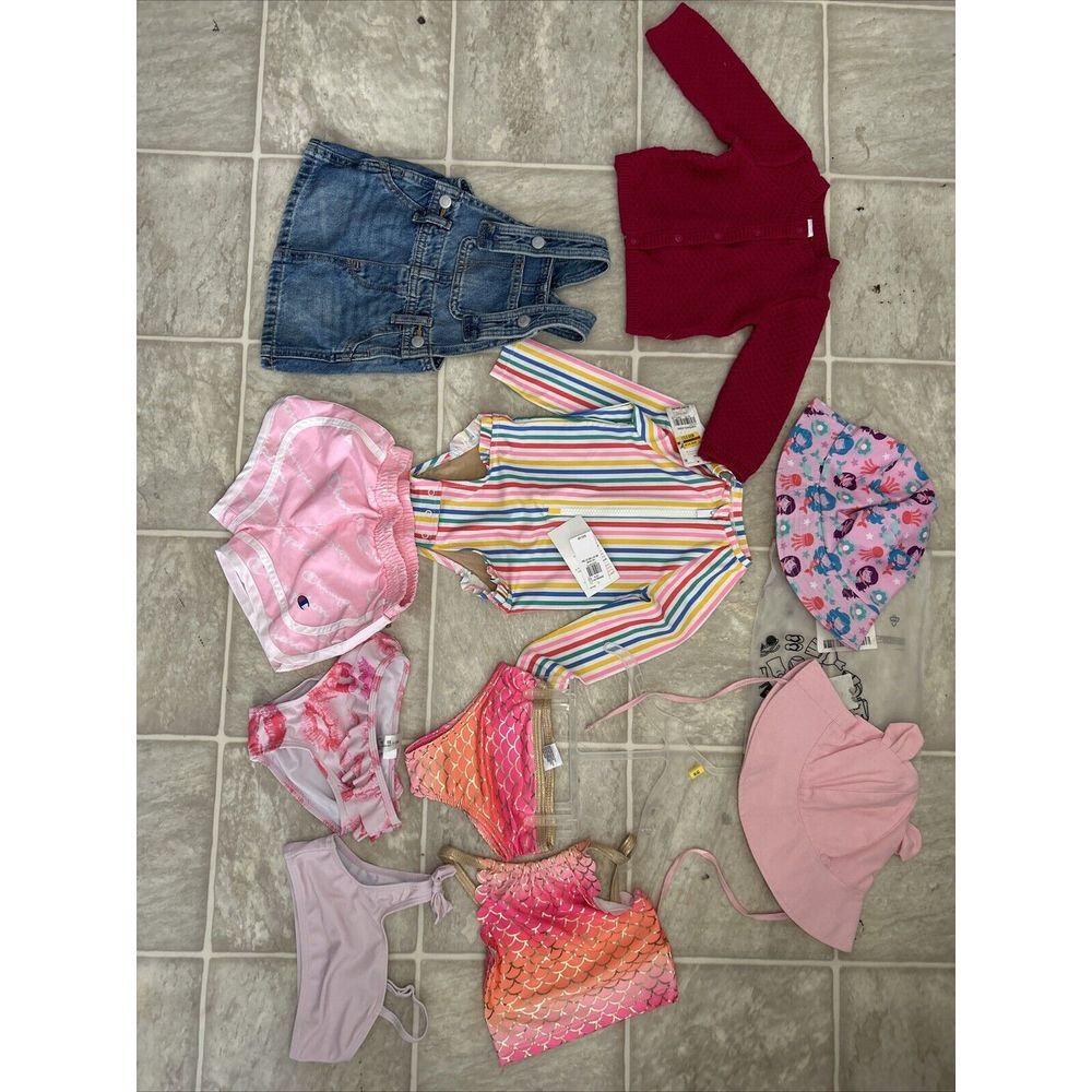 Girls Summer Clothing Bundle - Swimwear, Dresses &‎ Denim - Mixed Sizes